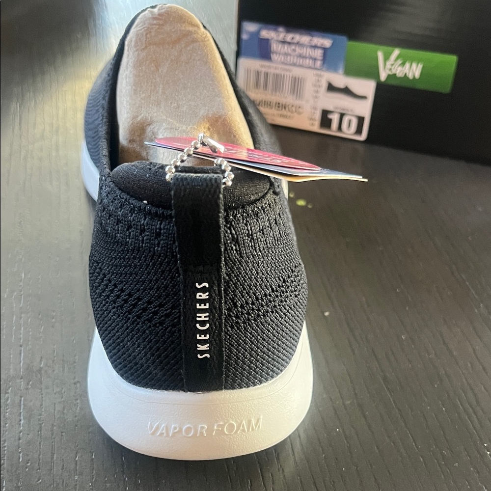Women’s size 10 Skechers Black Knit Sway Slip-On Shoes brand new NTW - Picture 5 of 11